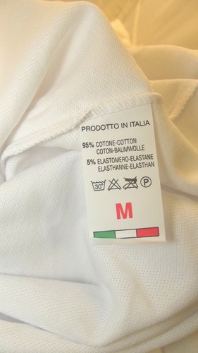 Polo Maglia Uomo Grigio Blu Scuro Bianco Regular Fit Cotone Piquet Made Italy - Picture 37 of 37