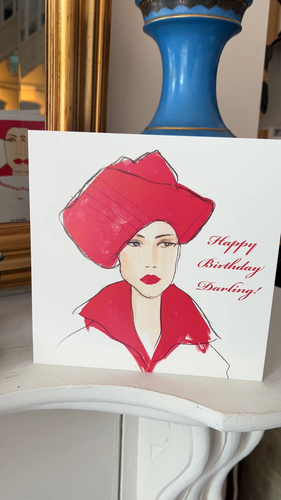 G2; GEBURTSTAG;50er Couture;roter Hut;Vintage Style;Mama;Schick;Rot;Modekunst - Video 1 von 1