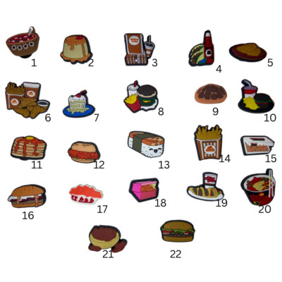 Shoe charms accessories for your sneakers backpack crocs Food Ramen Sushi cake