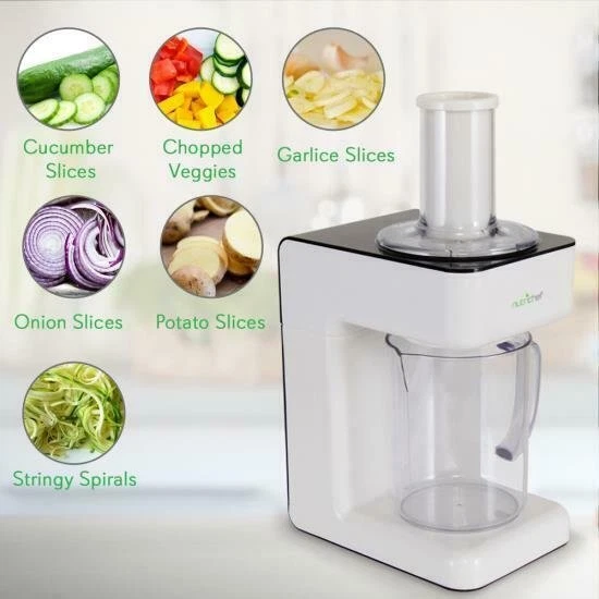 Electric Food Spiralizer, 3-in-1 Food Processor, Salad Shooter, Shredder - Image 3 of 4