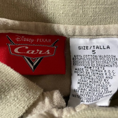 Disney Pixar Cars Lightning McQueen Racing Mater Boys Gray Polo Shirt Size 5 - Picture 3 of 4