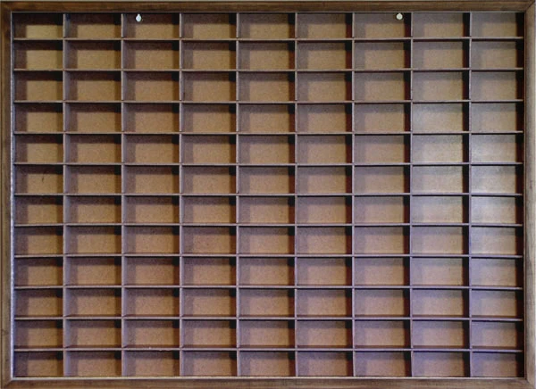 Handcrafted Wall Display for Matchbox/Hot Wheels 1:64 W/MOD COVER  Walnut Stain - Image 2 of 4