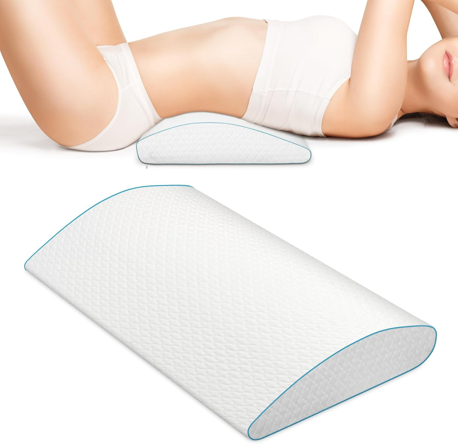 Lumbar Support Pillow for Back Pain Relief While Sleeping in Bed