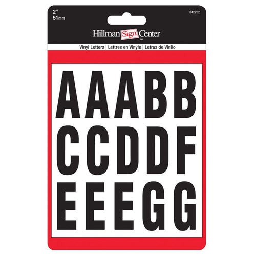 Hillman 2 in. Black On White Letters Kit 842282