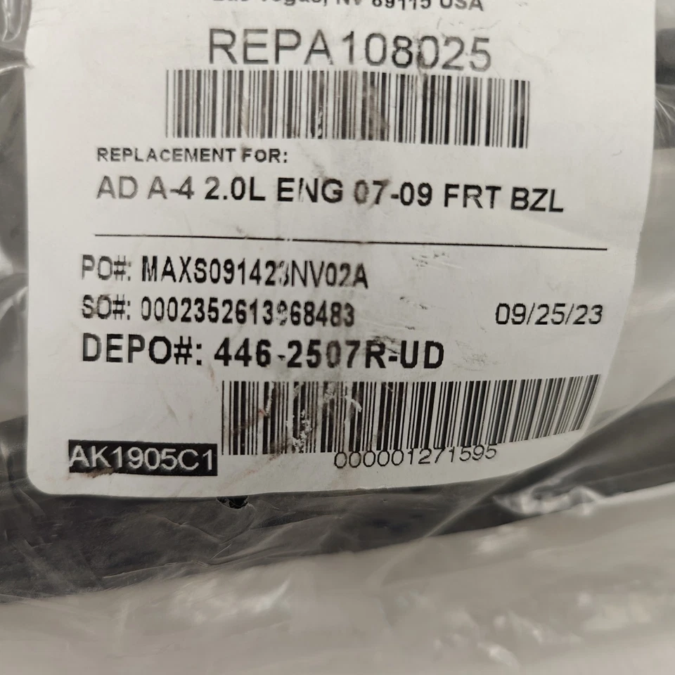 Repuesto de inserto de bisel de luz antiniebla para 2007-2009 A4 S4 descapotable lado del pasajero Foto 2 de 4