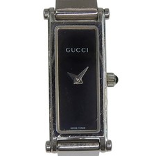 GUCCI Watches 1500L blackDial Stainless Steel Quartz Analog display Women