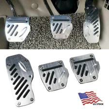 3PCS Non-slip Car Accelerator Pedal Foot Pedals Pad Cover Set For Brake Clutch