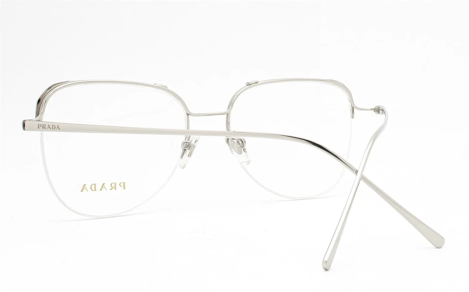 普拉达眼镜 OPR 60UV 1BC-1O1 眼镜半无框银色 54-18-140 无盒 — 第 3/4 张图片