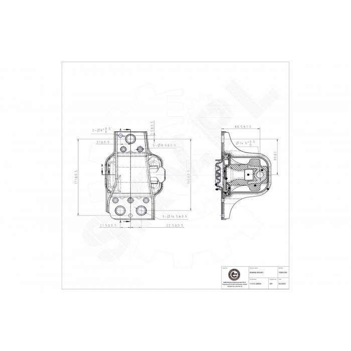 Support moteur avant droit Nissan Qashqai 1.6 CVTC LPG
