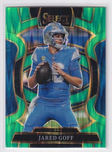 2025 Panini Select Neon Green Prizm Shock Jared Goff 465/699 Detroit Lions #69
