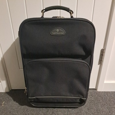 Samsonite Black Soft Shell Cabin Bag Luggage Case With Wheels 56x39x23  UK