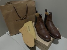 Meermin Shell Cordovan Chelsea Boots braun, Größe 43,5 (UK8,5), Top Zustand