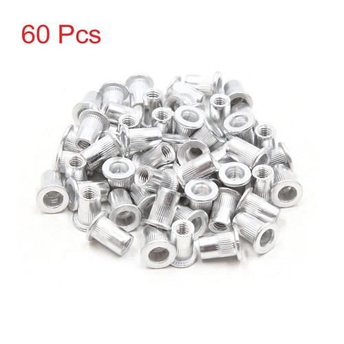 60Pc Aluminum Alloy Flat Head Rivet Nut Insert for Car - Bild 1 von 4