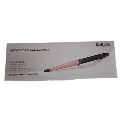 BaByliss Rose Quartz Conical Wand   13-25mm Lockenstab für natürliche Wellen und