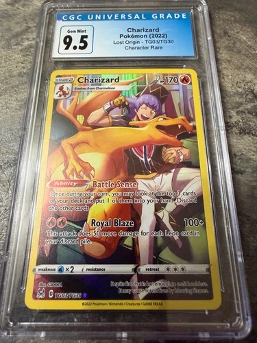 Charizard TG03/TG30 Pokemon Lost Origin Character Rare CGC 9.5 New 10 Gem Mint