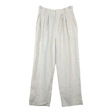 Reformation Mason 100 Linen Pleated Trouser Size 6P High Waist Pants Minimalist