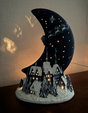 Crescent Moon & Village Night Light / Lamp ~ ...