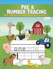 A E Math Prints Pre k Number Tracing Math Workbook For Preschoolers  Paperback 