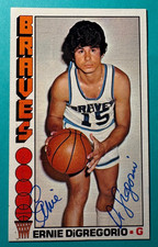 SIGNED ERNIE DiGREGORIO AUTOGRAPHED 1976-77 TOPPS TALL BOY CARD - BRAVES