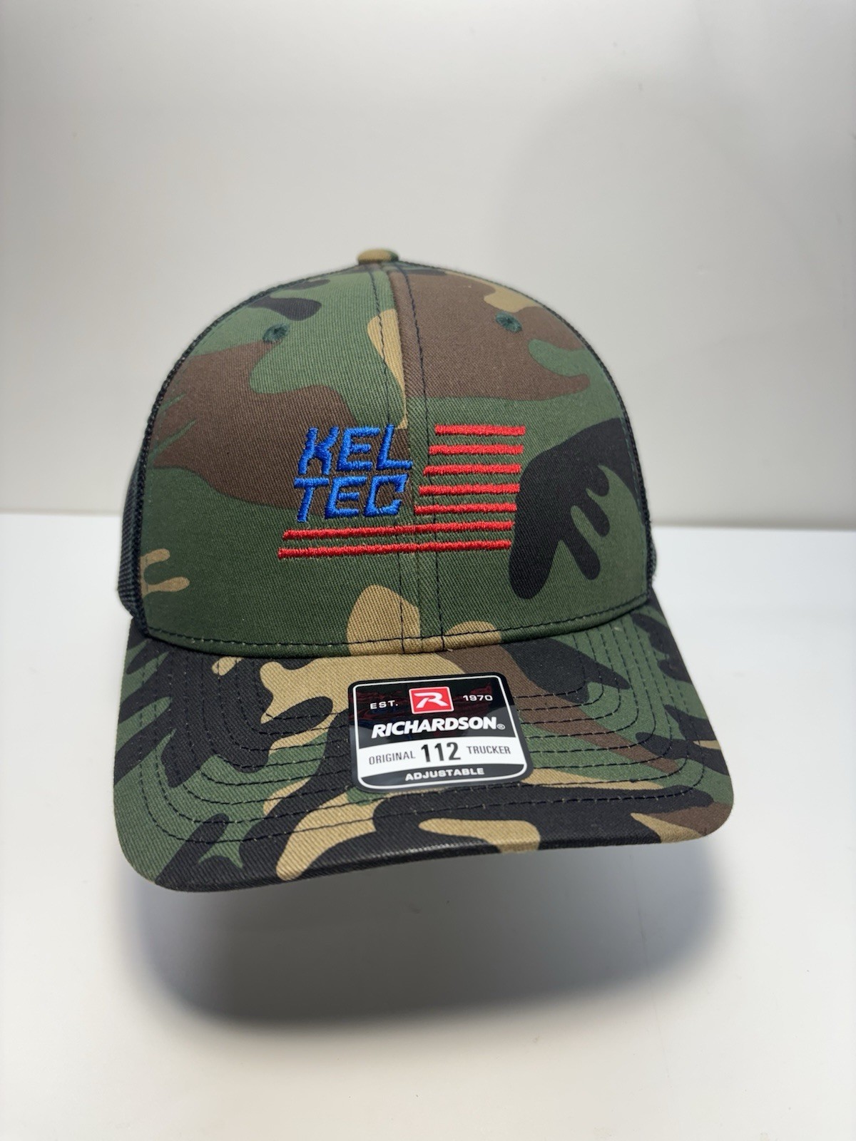 🔥Keltec Logo Men&rsquo;s Hat, Richardson 112 SnapBack Camo With Black Mesh! 2A