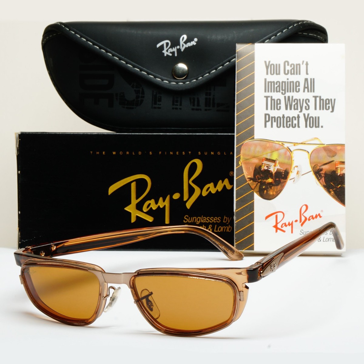 Ray-Ban Sunglasses 1996 Bausch Lomb Vintage Brown Spinal Tap W2665