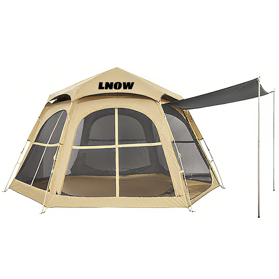 Tienda de campaña al aire libre para 5-6 personas tienda de campaña instantánea para cabina tiendas emergentes impermeables Foto 3 de 4
