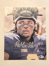 RASHAN GARY SIGNED 8X10 PHOTO MICHIGAN WOLVERINES FOOTBALL BAS COA BECKETT 