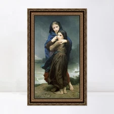 Framed Canvas Art Giclee Print The Storm by William Adolphe Bouguereau Wall Art