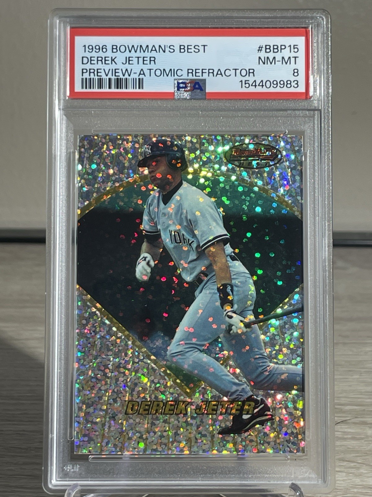 1996 Bowman's Best - Previews Derek Jeter #BBP 15 Atomic Refractor