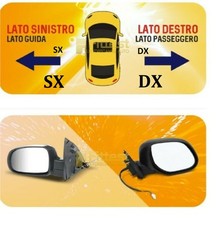 Specchietto Retrovisore Esterno Per Fiat Ducato 1981-1990 - Lato Destro Nero - Foto 4