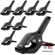 Backdrop Clamps Clips - - Spring Clamps for Backdrop Stand, 8 Pack 4.5in Black