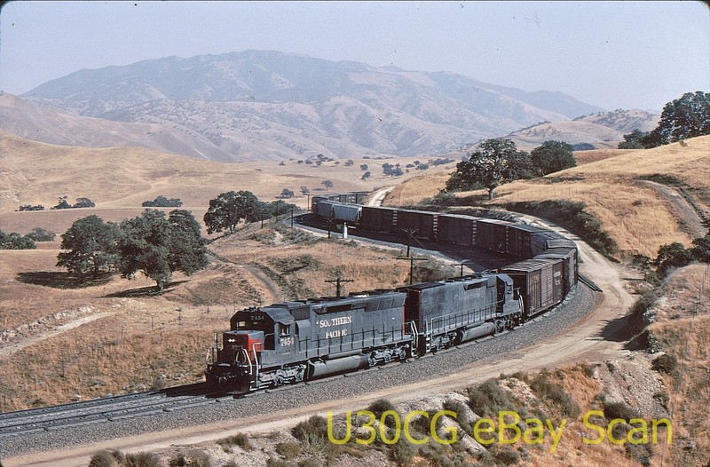 DM Original Slide - SP Southern Pacific SD45 7454 Bealville CA 1991