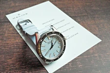 Halios Seaforth IV Titanium Pastel Blue Rotating Dive Bezel Ti Bracelet +Rubber