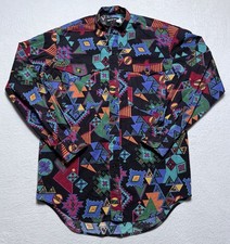 Vintage 90s Frontier Series Shirt Mens Medium Geometric Southwestern Aztec USA