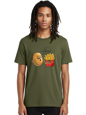 It-S-Complicated Mens Graphic Tee, 100% Cotton, Casual Summer Wear