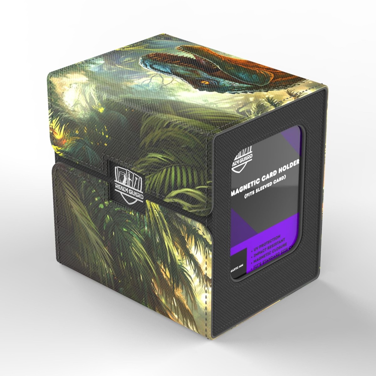 TCG/MTG Commander 100+ Card Art Deck Box With Storage (Dinosaur