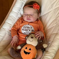 IVITA 20''Sleeping Girl Reborn Baby Doll Newborn Full Body Silicone Toddler Toy