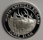 North American Big Game Elk Silver Round 1 Oz  999