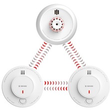 X Sense Wireless Interlinked Smoke Alarms and Heat Alarm Scotland Bundle 1 Heat