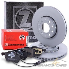 ZIMMERMANN BREMSSCHEIBEN + BELÄGE +VWK VORNE FÜR AUDI A4 B7 8E BJ 04-08