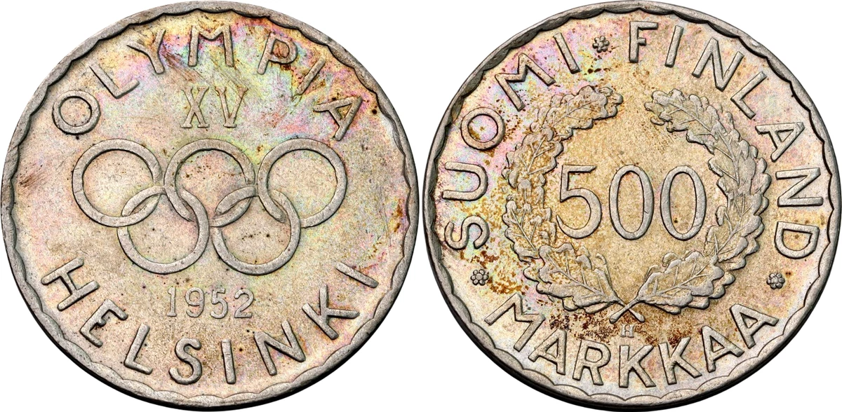 【希少・特年】1951 フィンランド　ヘルシンキ・オリンピック記念銀貨 希少・特年】1951 フィンランド ヘルシンキ・オリンピック記念銀貨