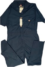 Dickies Medium Men  s Short Sleeve Dark Blue Coveralls Jumpsuit New    