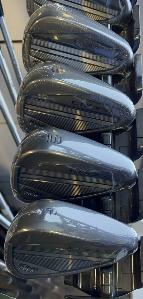 Cobra King Tour Black Irons 4-Pw (7 Clubs) With KBS Stiff Shafts R/H Brand New - Image 3 of 4