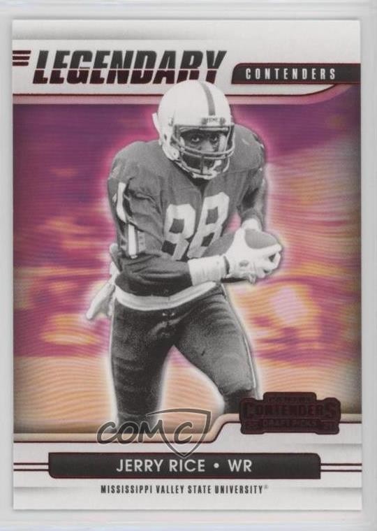 2021 Panini Contenders Draft Picks Legendary Red Jerry Rice #10 HOF 0n3y