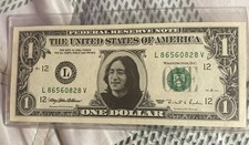 Beatles John Lennon $1 Dollar Bill Mint! Rare! John Lennon