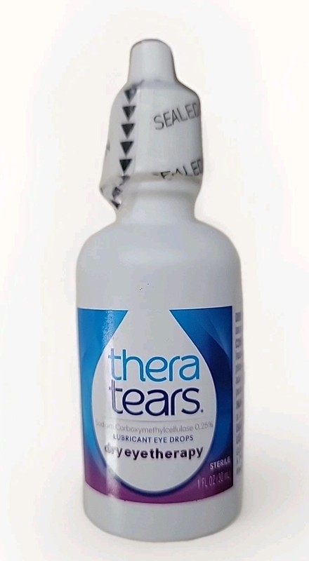 1 TheraTears Extra Dry Eye Therapy Lubricant Eye Drops 1 fl oz, Exp 8/2027
