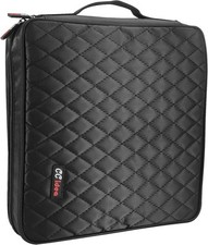 CCidea 200 Capacity CD/DVD Case Holder Portable L6'' W6'' H2.5'', 200-Black