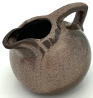 Vintage FRANKOMA Pottery Brown Mini Ball Creamer Pitcher #553 ~ Two Toned Glaze