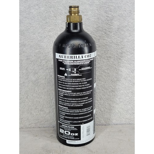 Guerrilla High Pressure Aluminum Paint Ball Air Tank 20oz Co2 Bottle