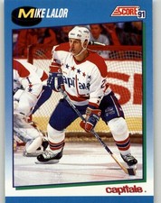 1991-92 Score Canadian English Mike Lalor #469 Washington Capitals